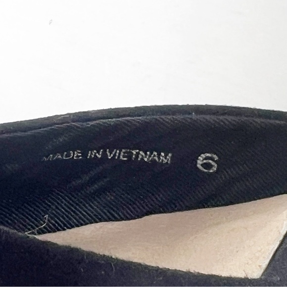 ASOS BLACK FAUX SUEDE SILVER METAL SOOKE ANKLE STRAP HEELS WOMENS UK6/US8 - Picture 4 of 7